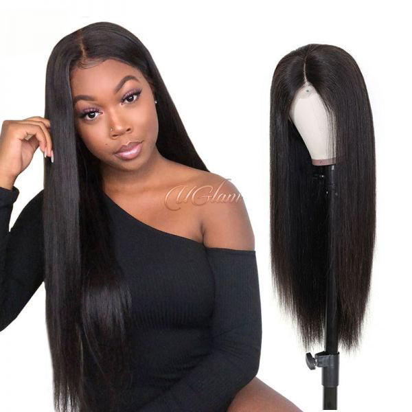 Uglam Brown Full Lace Wigs Straight